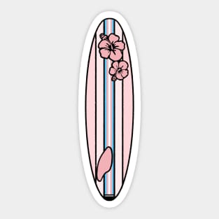 Transgender Flag Surfboard - Pink Sticker